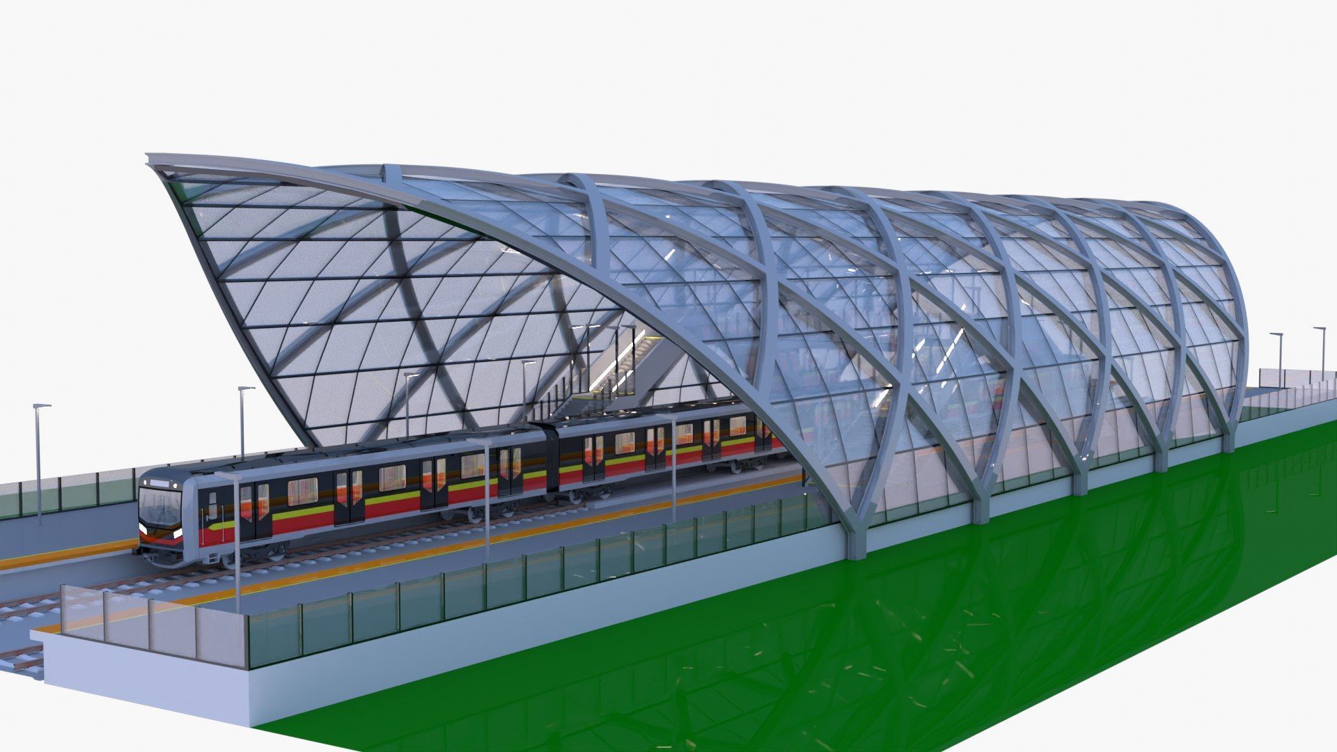 Warsaw tram and metro stations V 3D Model Collection_6