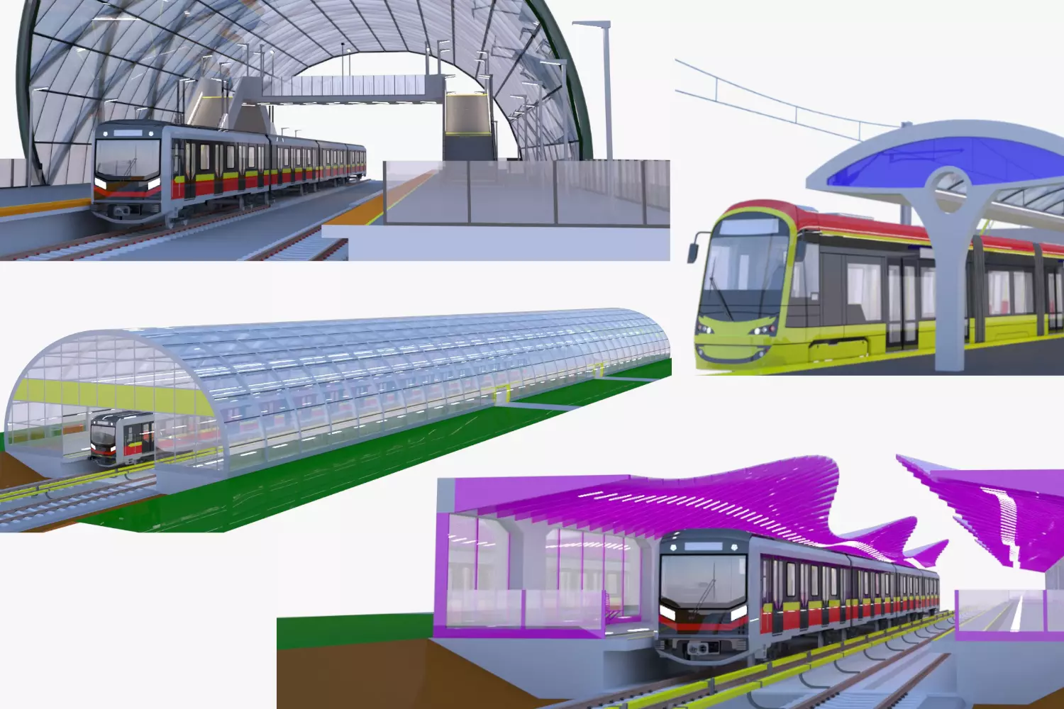 Warsaw tram and metro stations V 3D Model Collection_0