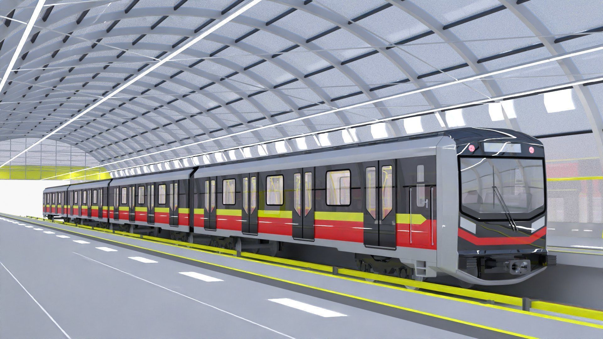 Warsaw tram and metro stations V 3D Model Collection_8