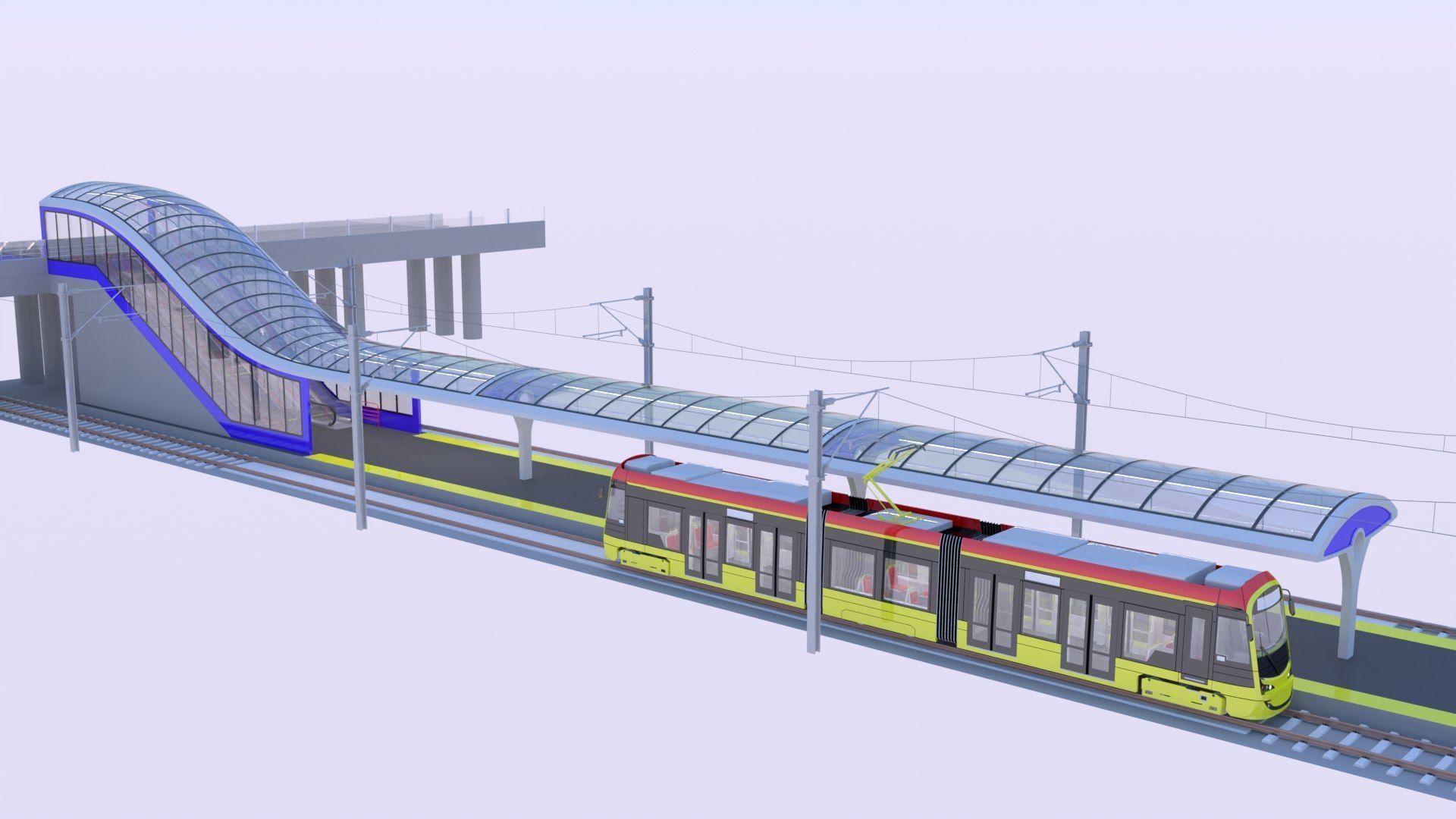 Warsaw tram and metro stations V 3D Model Collection_2
