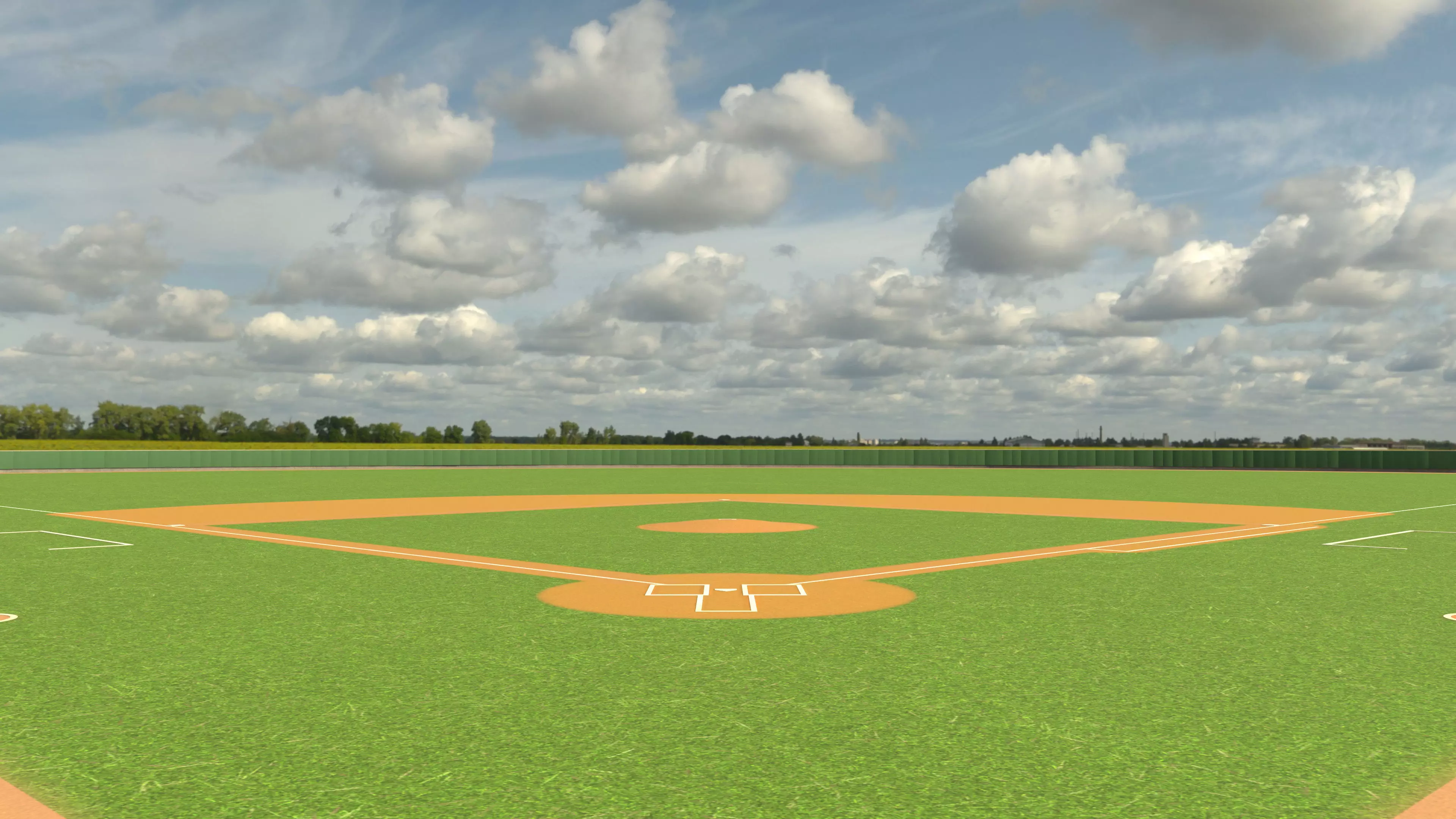Baseball Field 4k PBR Low-poly 3D model