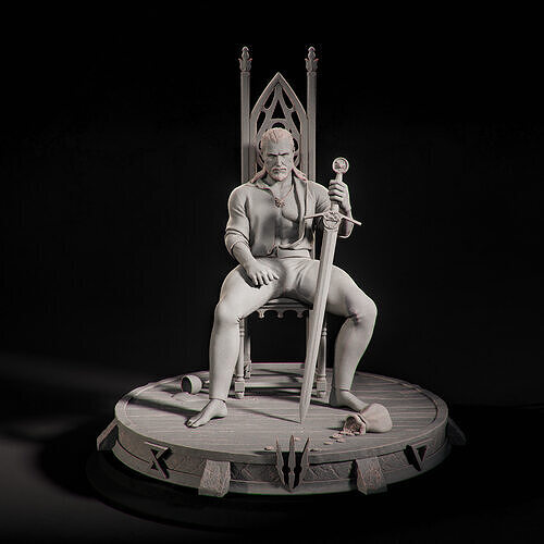 Geralt of Rivia FanArt 3D print model
