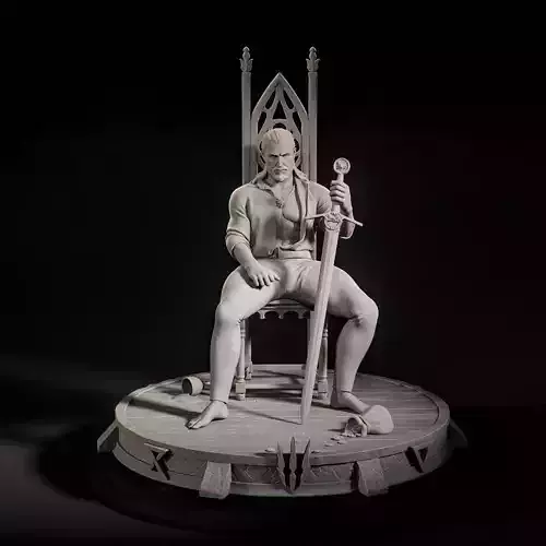 Geralt of Rivia FanArt 3D print model