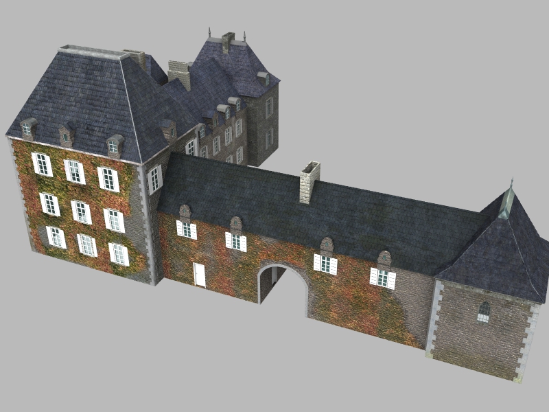 French XVIIIth century manor 3D model_5