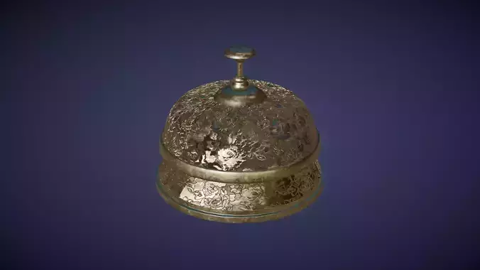 Brass Desk Bell 3D model