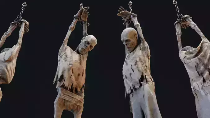 Human corpse 02 Low-poly 3D model
