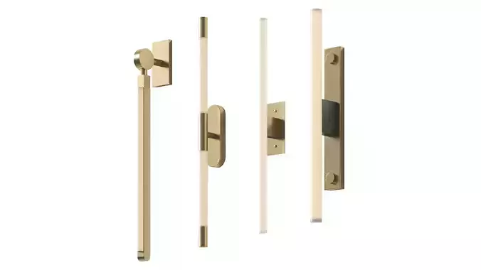Minimalistic wall lamps set 3D model