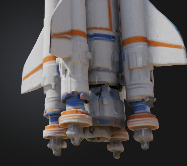 Rocket Vector for Space Low-poly 3D model_20