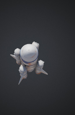 Rocket Vector for Space Low-poly 3D model_2