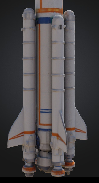 Rocket Vector for Space Low-poly 3D model_13