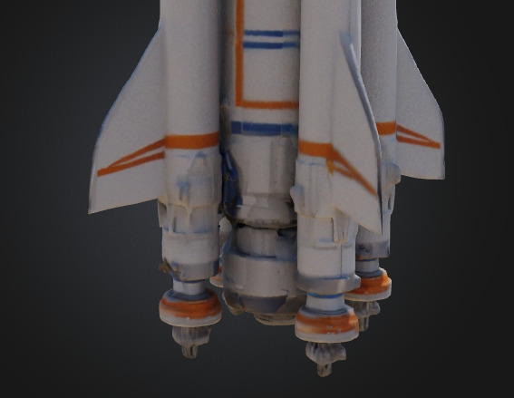 Rocket Vector for Space Low-poly 3D model_11