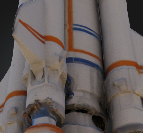 Rocket Vector for Space Low-poly 3D model_16