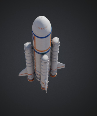 Rocket Vector for Space Low-poly 3D model_3