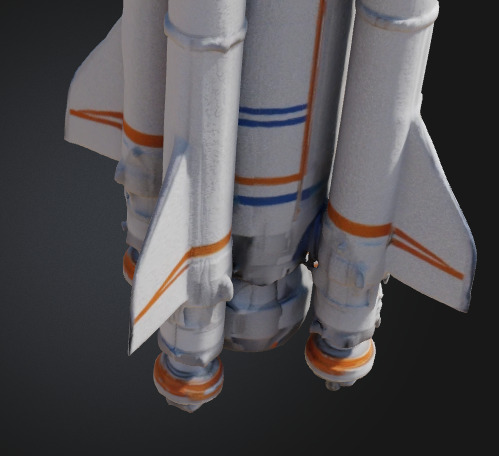 Rocket Vector for Space Low-poly 3D model_8
