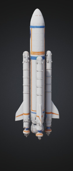 Rocket Vector for Space Low-poly 3D model_19