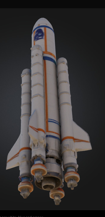 Rocket Vector for Space Low-poly 3D model_5