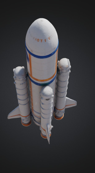 Rocket Vector for Space Low-poly 3D model_4