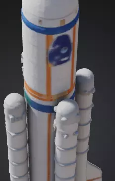 Rocket Vector for Space Low-poly 3D model_0
