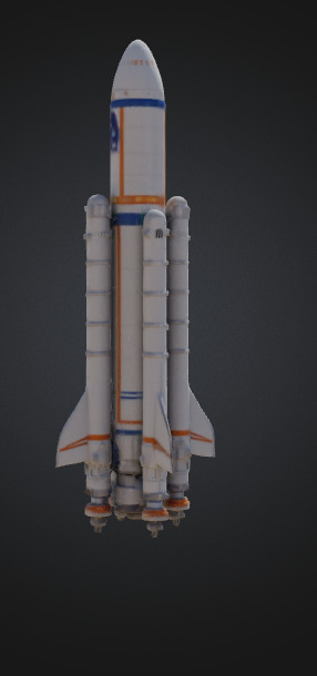 Rocket Vector for Space Low-poly 3D model_14