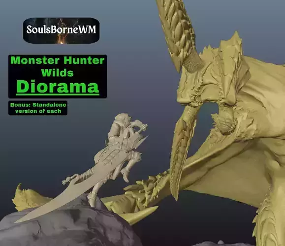 Monster Hunter Wilds Rey Dau vs Hunter