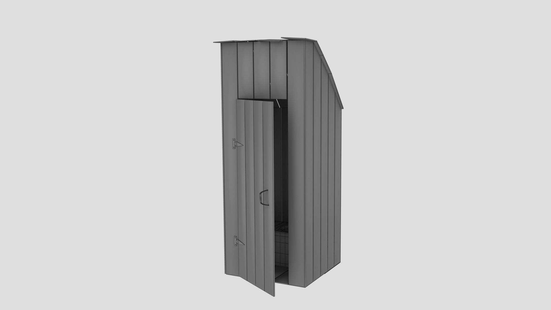 Latrine  Low-poly 3D model_4