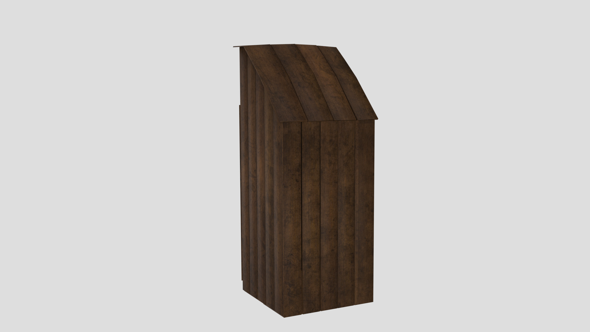 Latrine  Low-poly 3D model_2