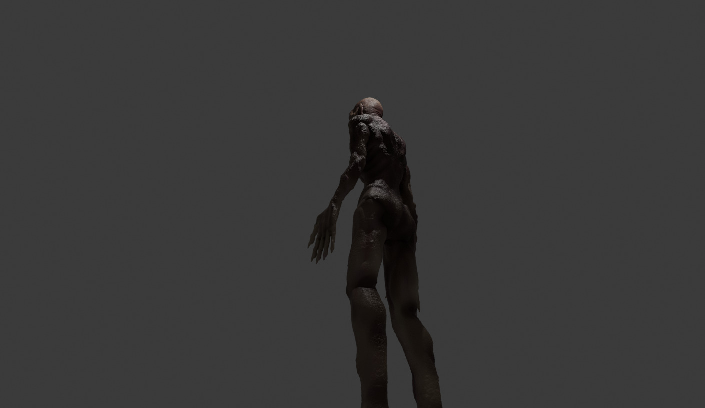 Zombie High Poly Sculpture 3D print model_2