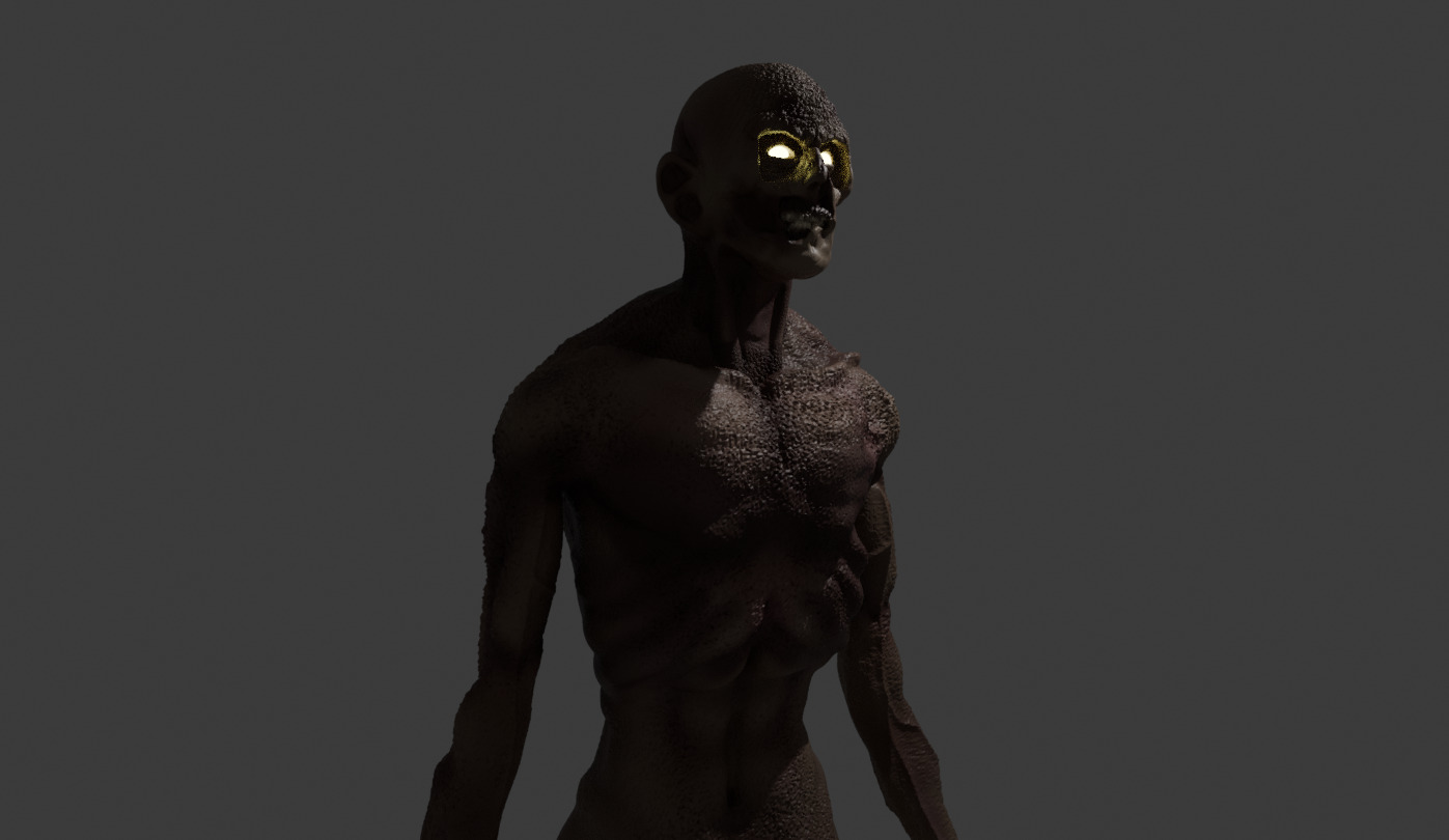 Zombie High Poly Sculpture 3D print model_1