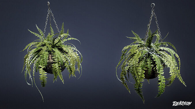 SUBURBS - Plants Hanging 01 - LOW POLY AND NANITE Low-poly 3D model
