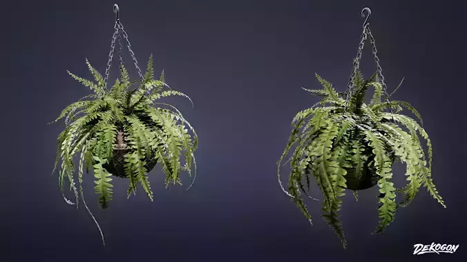 SUBURBS - Plants Hanging 01 - LOW POLY AND NANITE