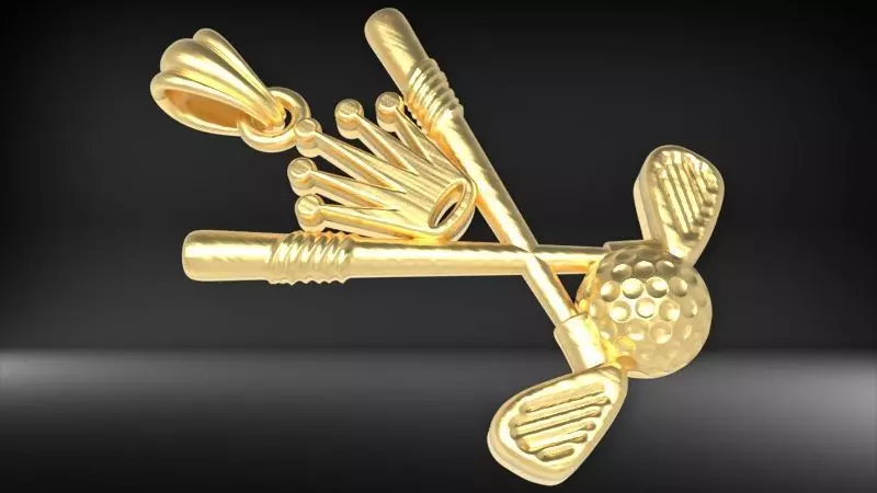 Golf Clubs pendant 3D print model