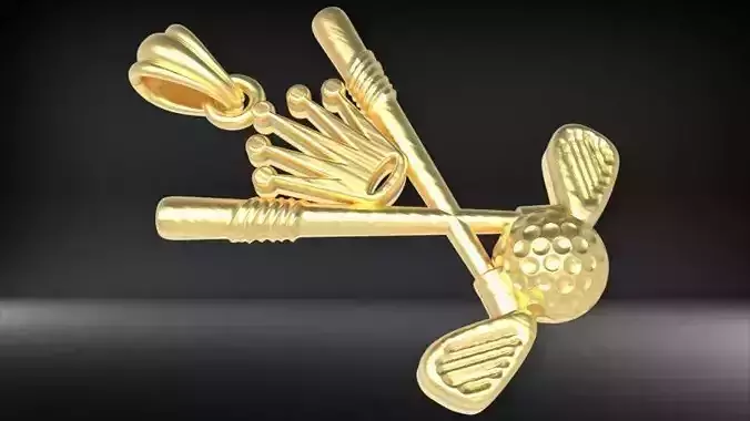 Golf Clubs pendant