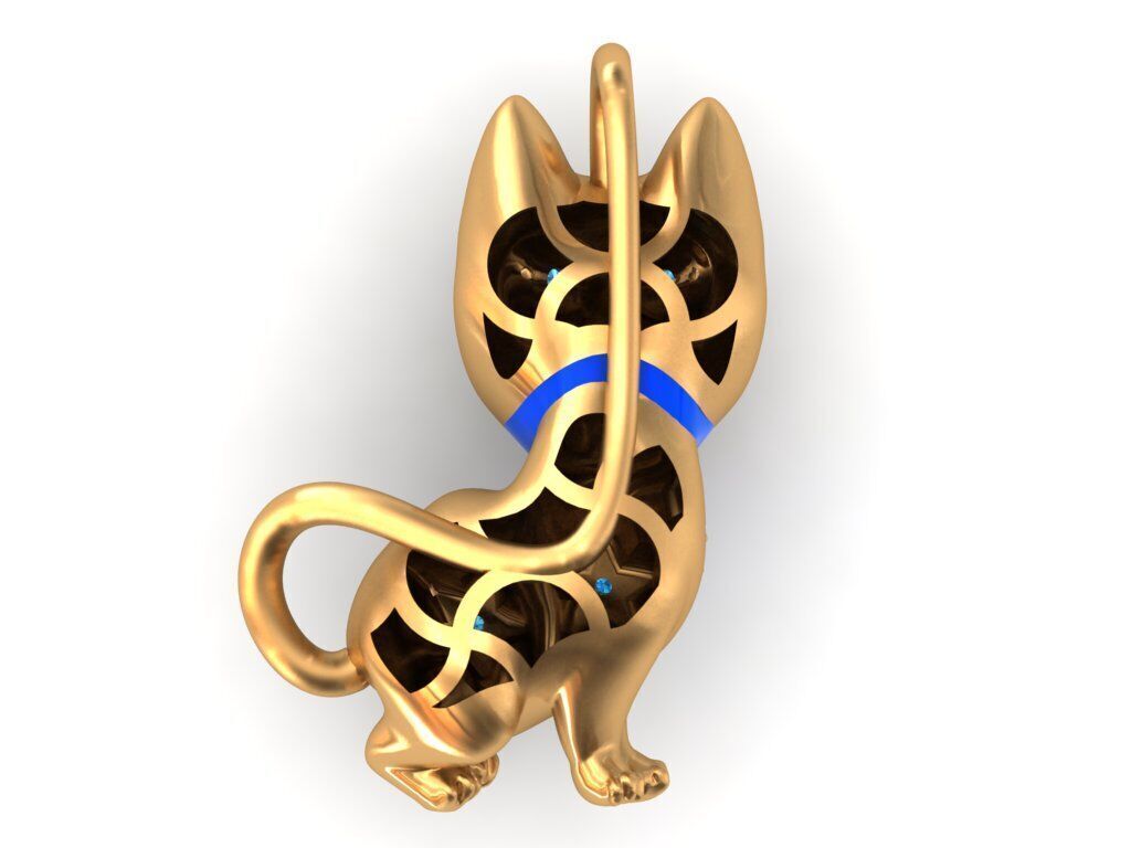 Cat Pendant - 3D print model 3D print model_2