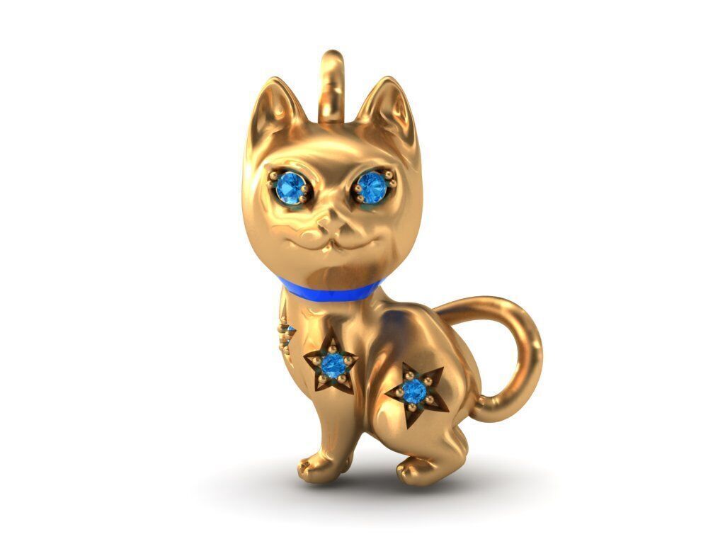 Cat Pendant - 3D print model 3D print model_1