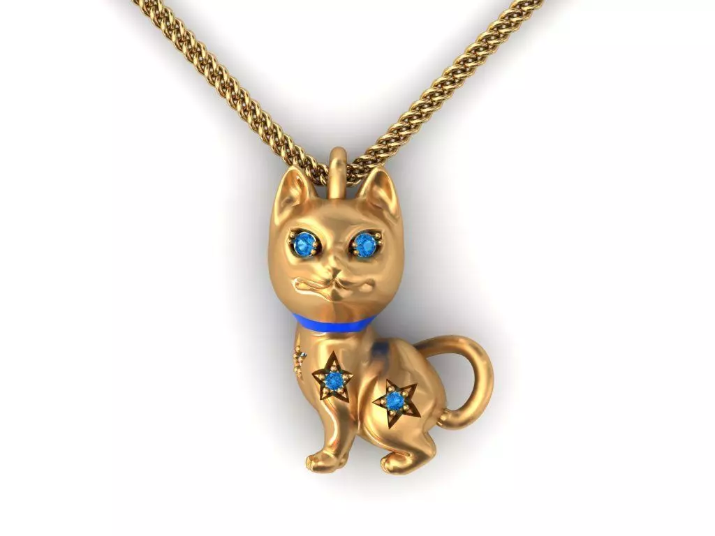 Cat Pendant - 3D print model 3D print model_0