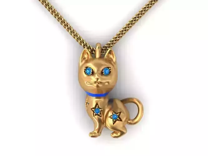 Cat Pendant - 3D print model