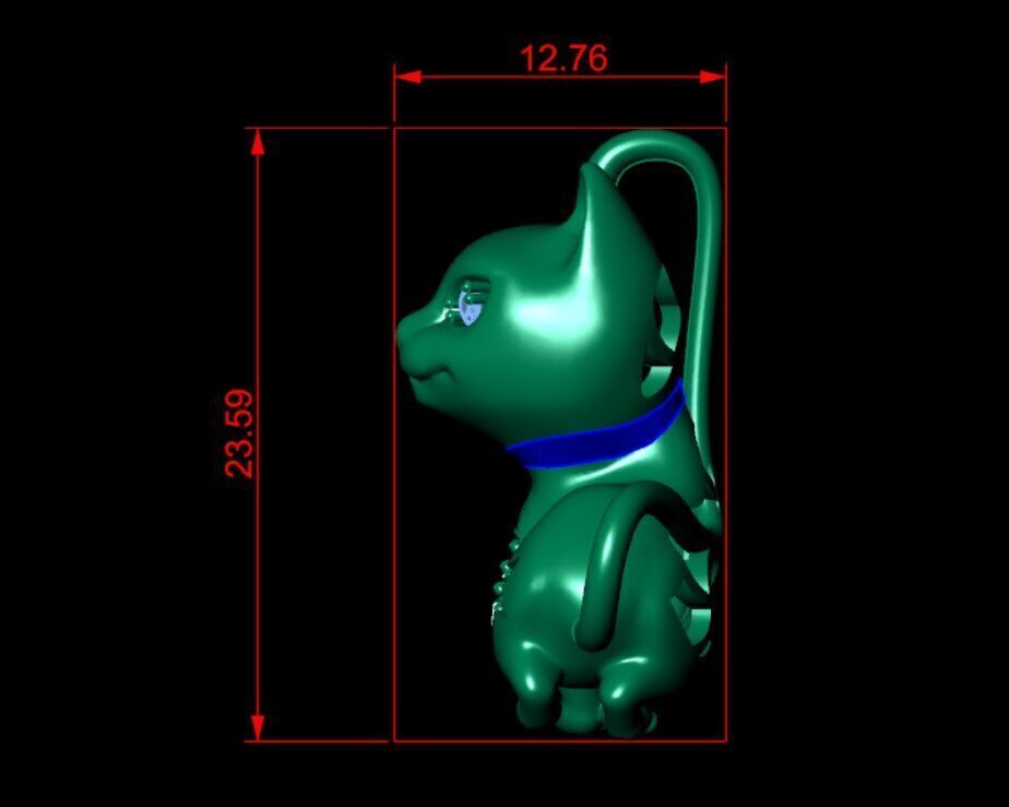 Cat Pendant - 3D print model 3D print model_4