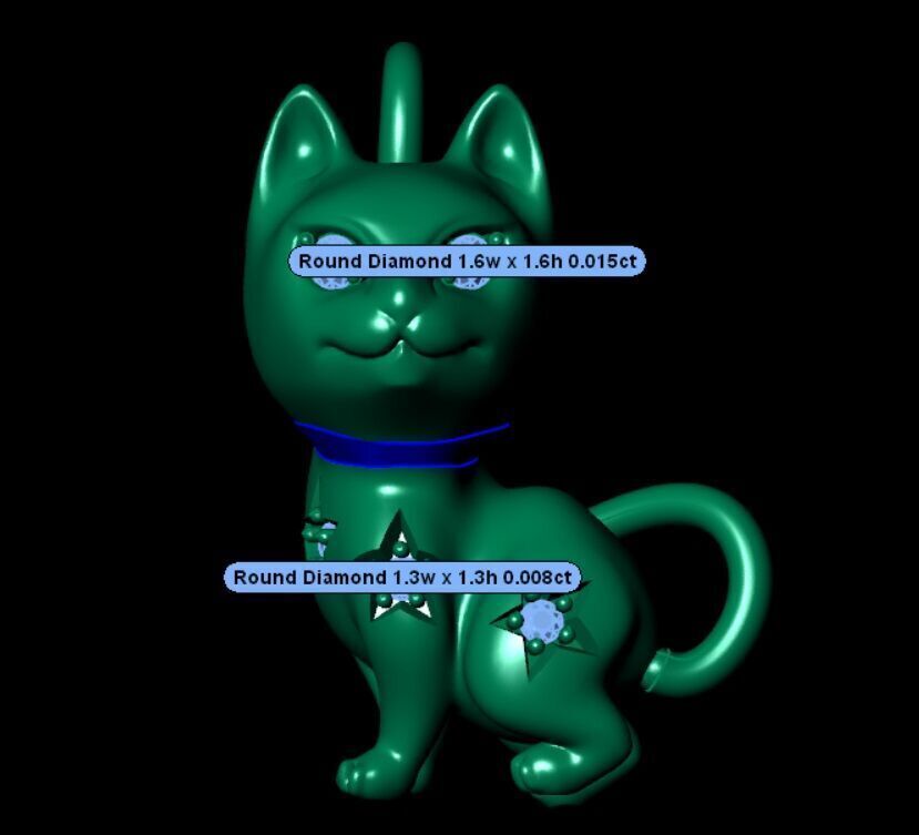 Cat Pendant - 3D print model 3D print model_5