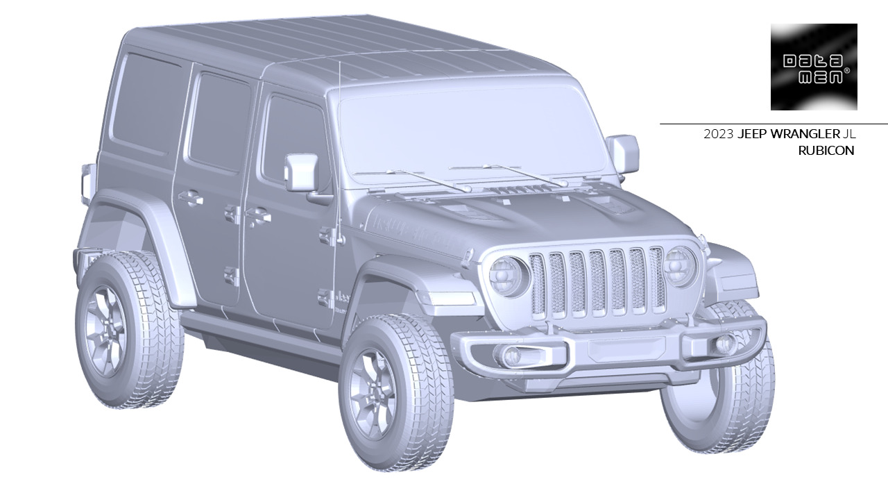 2023 JEEP WRANGLER JL RUBICON 3D Scan Chassis CAD Mounts Data  3D model_11