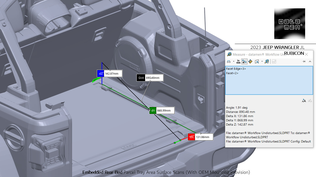 2023 JEEP WRANGLER JL RUBICON 3D Scan Chassis CAD Mounts Data  3D model_23
