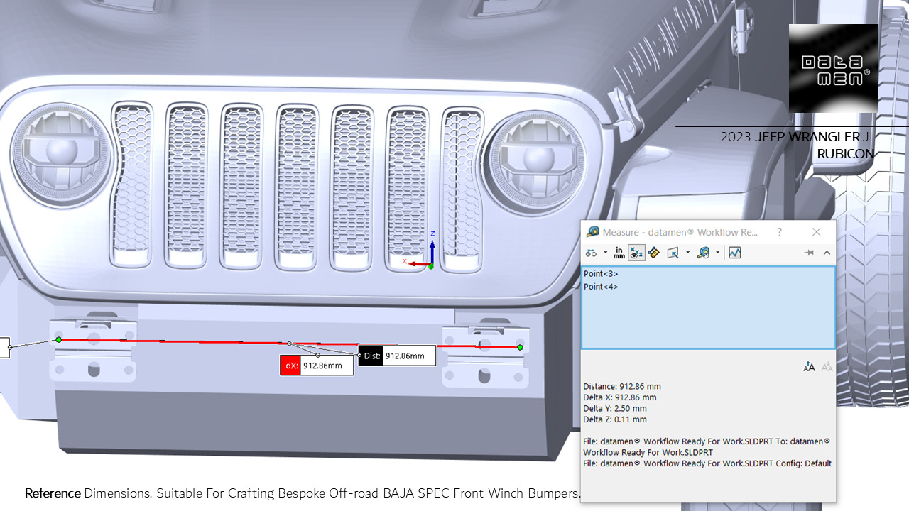 2023 JEEP WRANGLER JL RUBICON 3D Scan Chassis CAD Mounts Data  3D model_33
