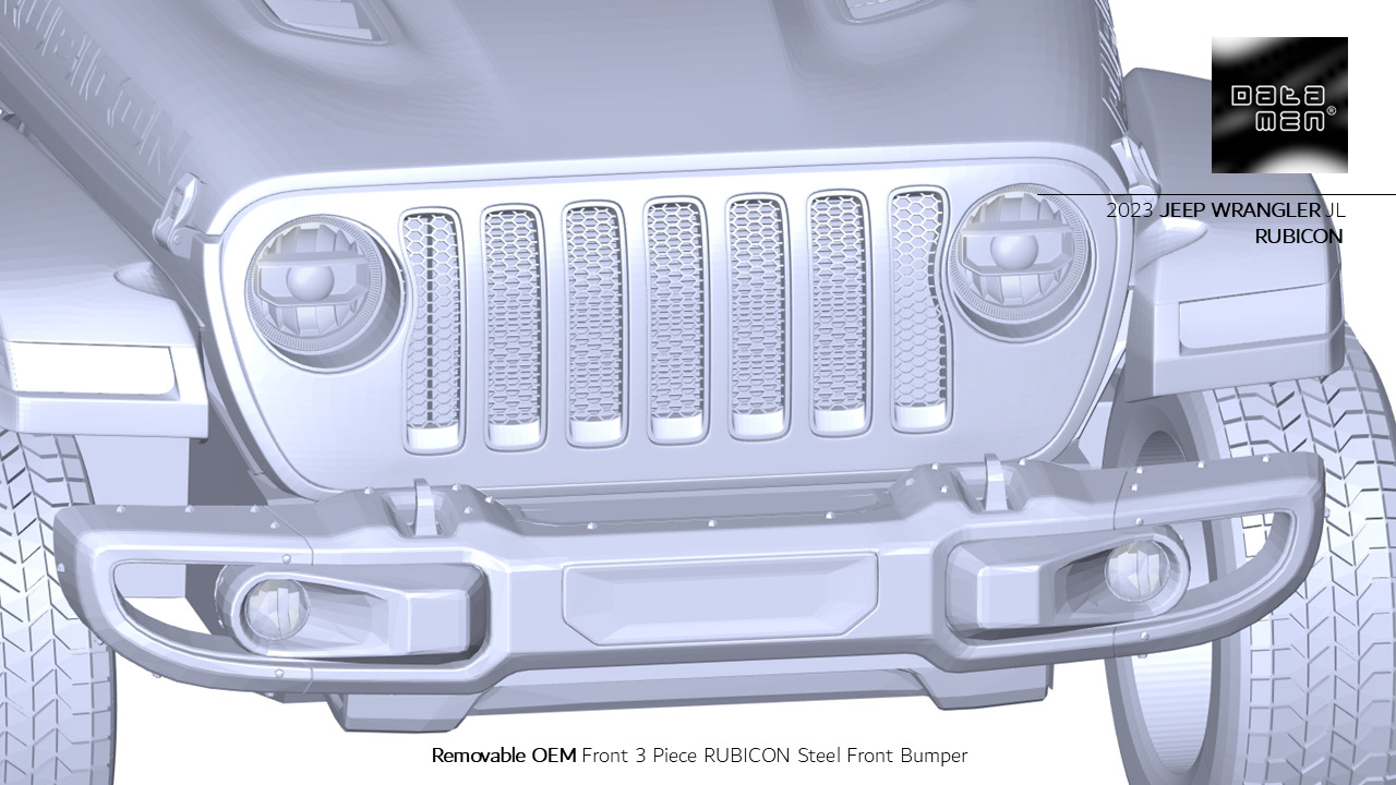 2023 JEEP WRANGLER JL RUBICON 3D Scan Chassis CAD Mounts Data  3D model_12