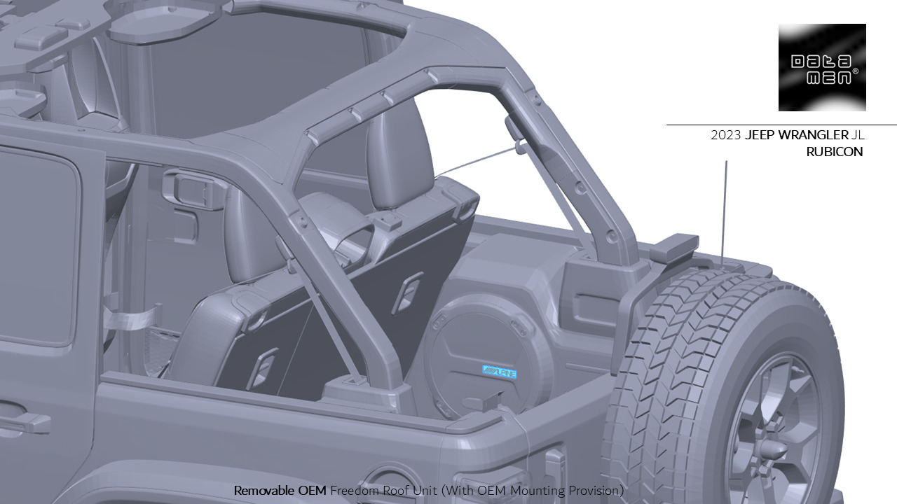2023 JEEP WRANGLER JL RUBICON 3D Scan Chassis CAD Mounts Data  3D model_19