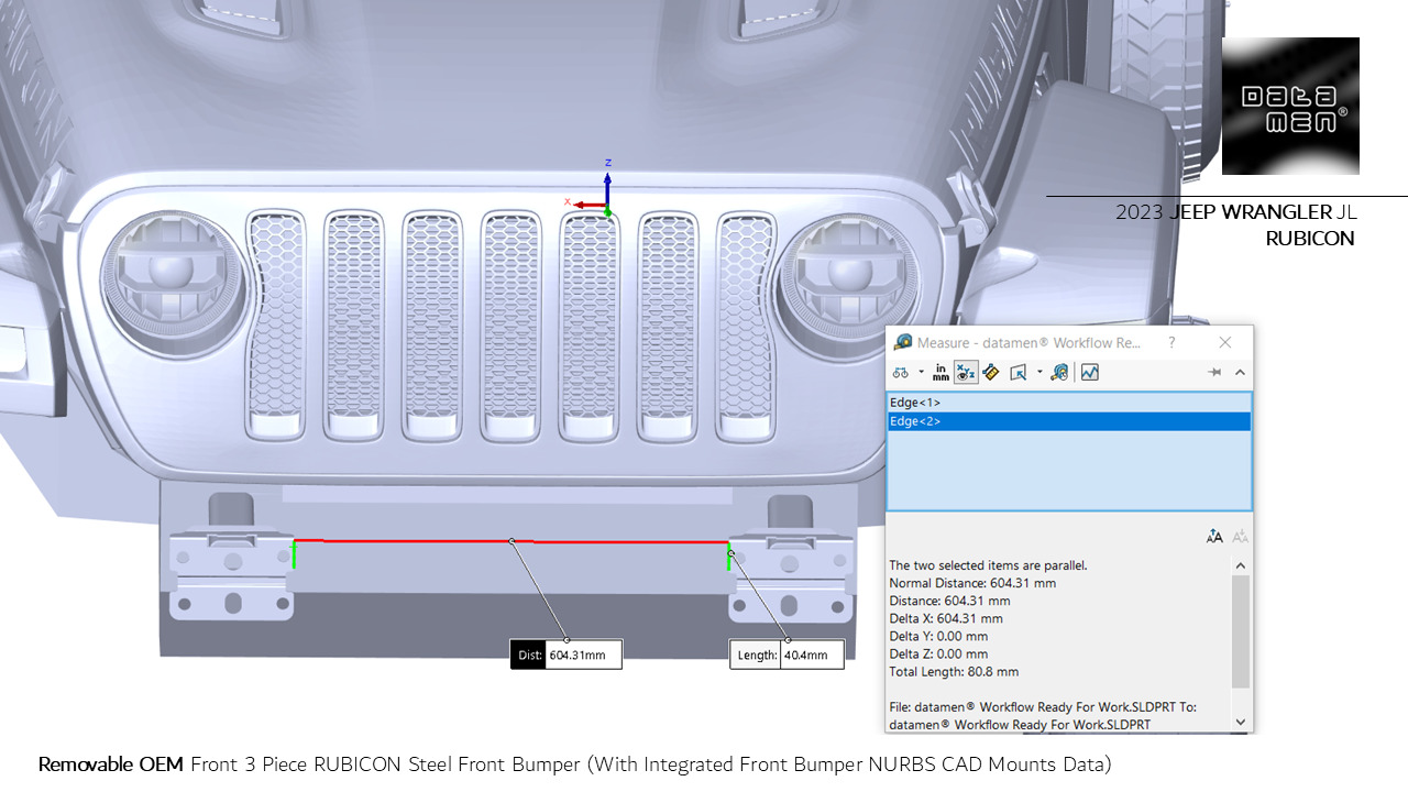 2023 JEEP WRANGLER JL RUBICON 3D Scan Chassis CAD Mounts Data  3D model_31