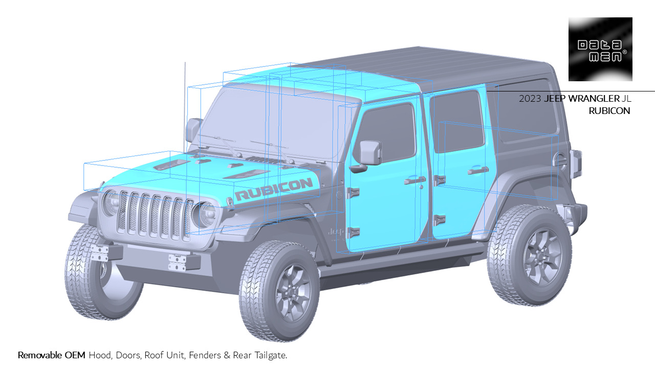 2023 JEEP WRANGLER JL RUBICON 3D Scan Chassis CAD Mounts Data  3D model_41