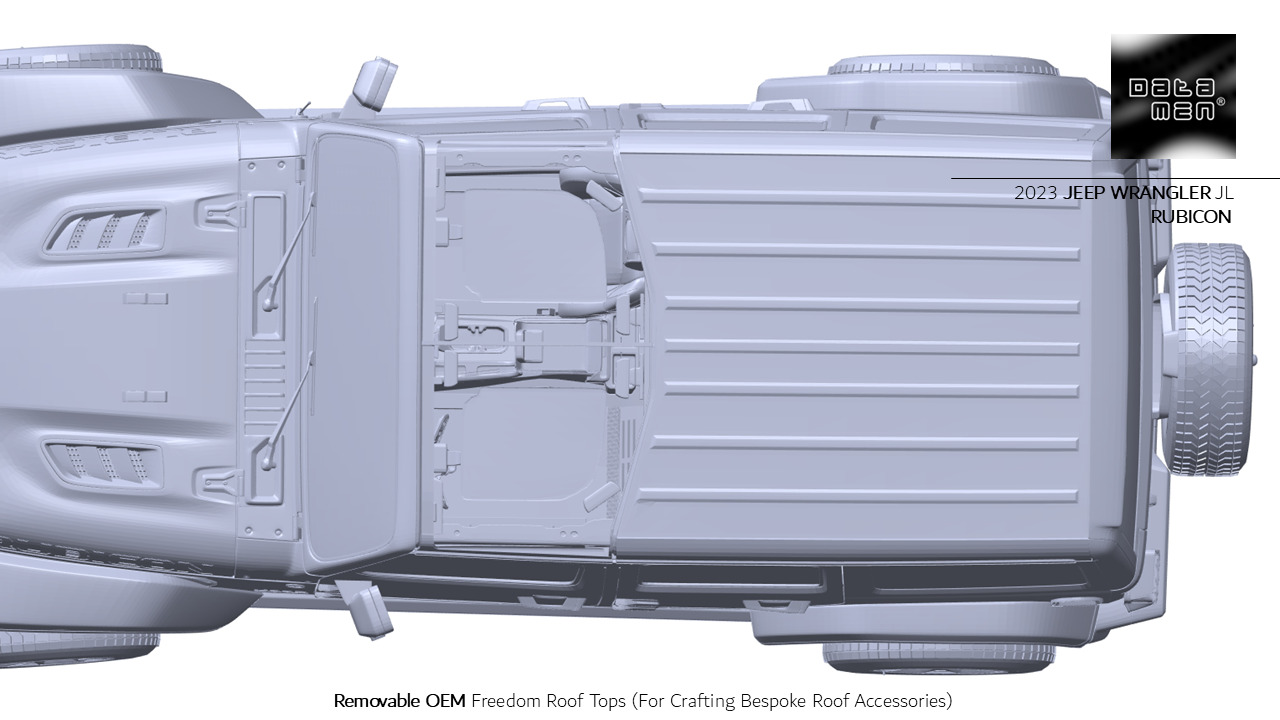 2023 JEEP WRANGLER JL RUBICON 3D Scan Chassis CAD Mounts Data  3D model_15