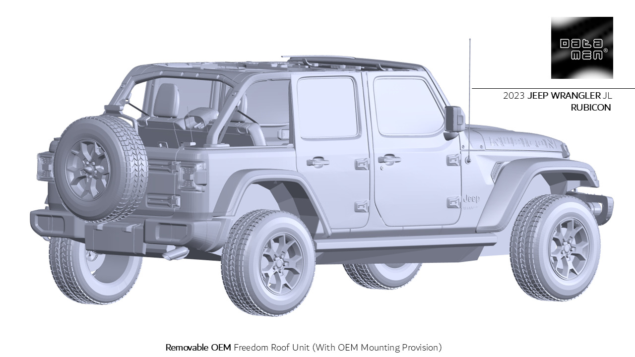 2023 JEEP WRANGLER JL RUBICON 3D Scan Chassis CAD Mounts Data  3D model_18