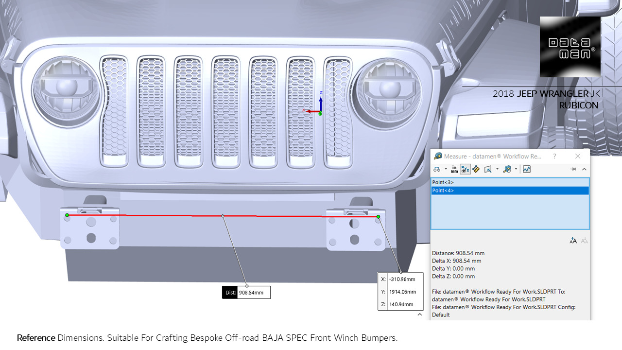 2023 JEEP WRANGLER JL RUBICON 3D Scan Chassis CAD Mounts Data  3D model_37