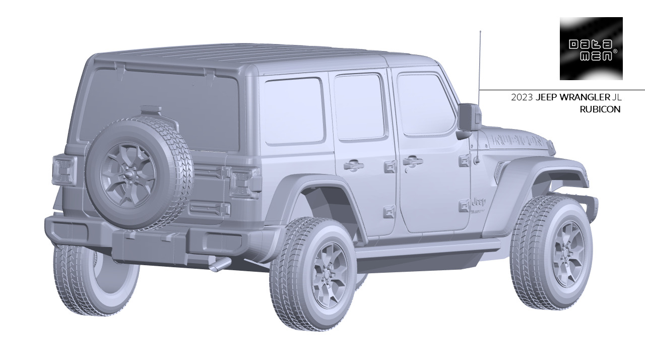 2023 JEEP WRANGLER JL RUBICON 3D Scan Chassis CAD Mounts Data  3D model_17