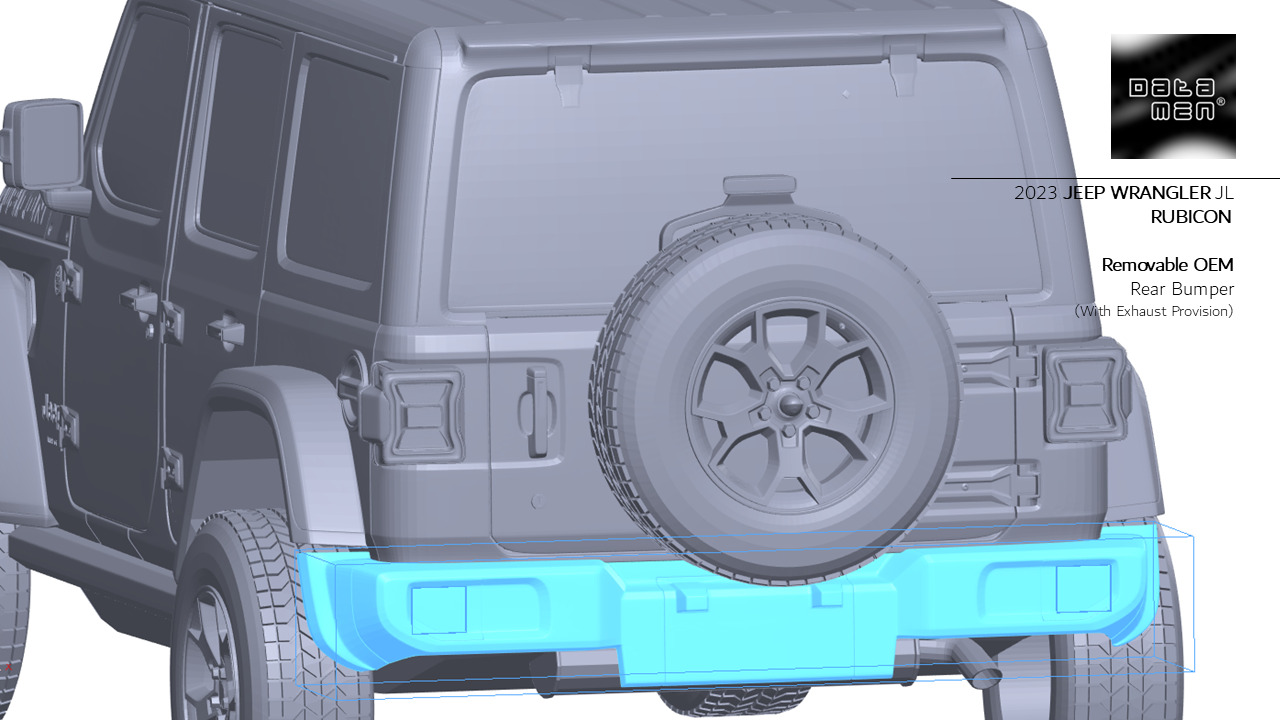 2023 JEEP WRANGLER JL RUBICON 3D Scan Chassis CAD Mounts Data  3D model_38